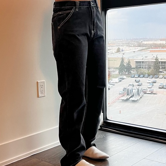 Denim - Black Jeans with white stitching